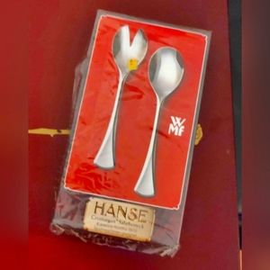 Vintage 70s J. WMF Edelstahl - HANSE - Salad cutlery